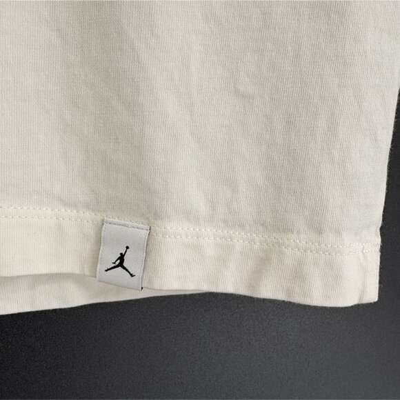 Air Jordan Mens Flight Essential Rings Graphic T-Shirt M White Cotton Basketball - Picture 4 of 11